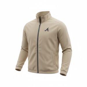 Cutter And Buck Atlanta Braves Men's XXLT Full Zip Jacket Gray Big And Tall
